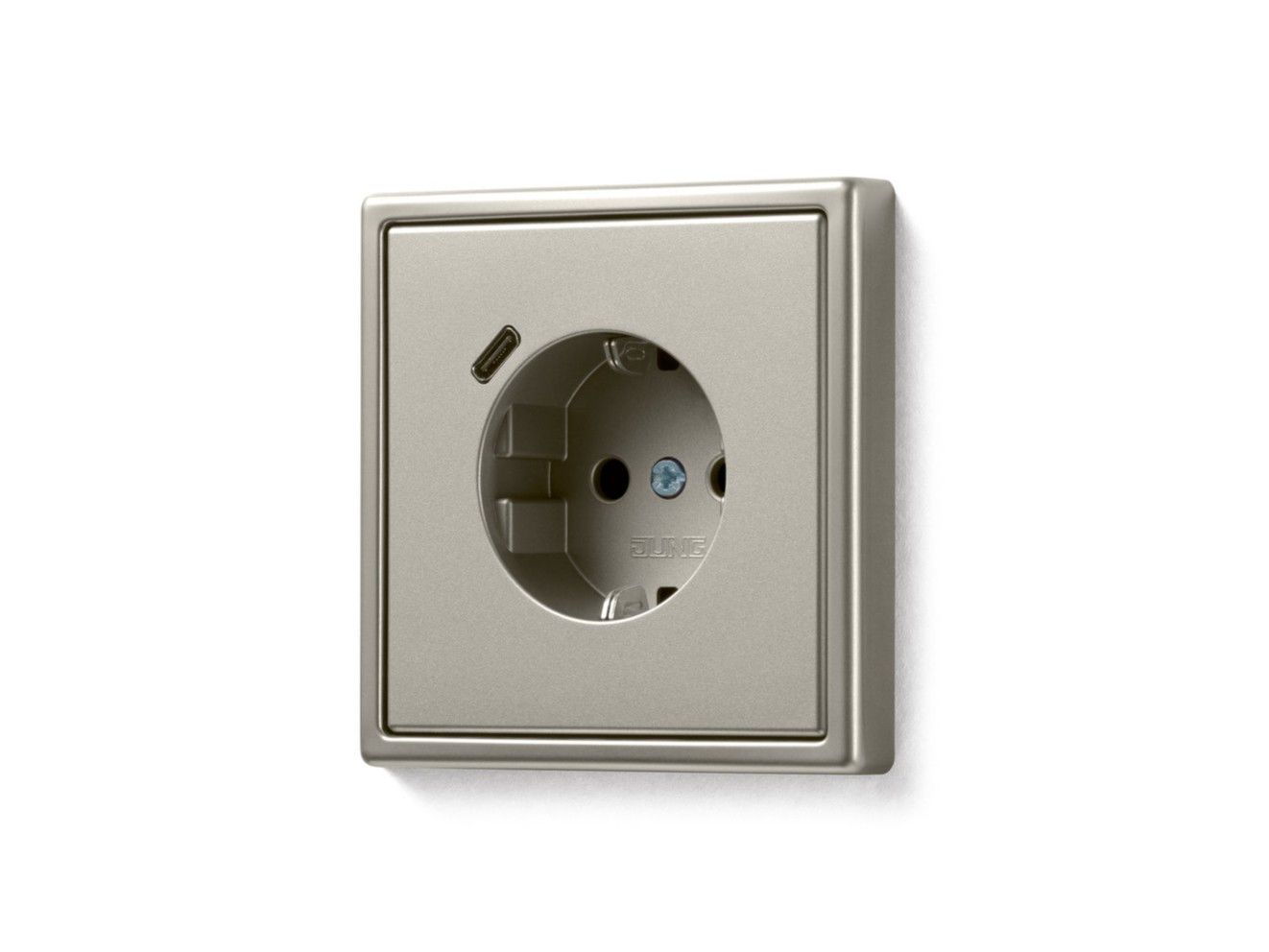 Двойная электрическая розетка schuko из нержавеющей стали с USB JUNG LS 990 ARCH-00114774 - Вид №1