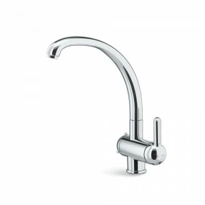 Смеситель для мойки, однорычажный, с коническим и трубчатым поворотным изливом, в комплект входит кран чистой воды. Очиститель в комплект не входит MARVEL NEWFORM Италия