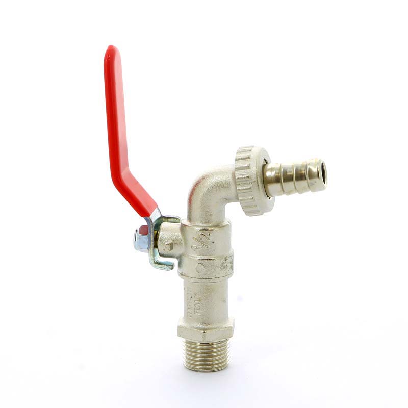 Кран садовый Н со штуцером рычаг стальная TIEMME 1/2" 2500006