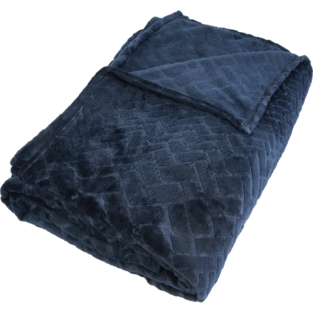 Плед Arce 200x220 см фланель цвет темно-синий 84606631 STLM-2073054 Ardenza