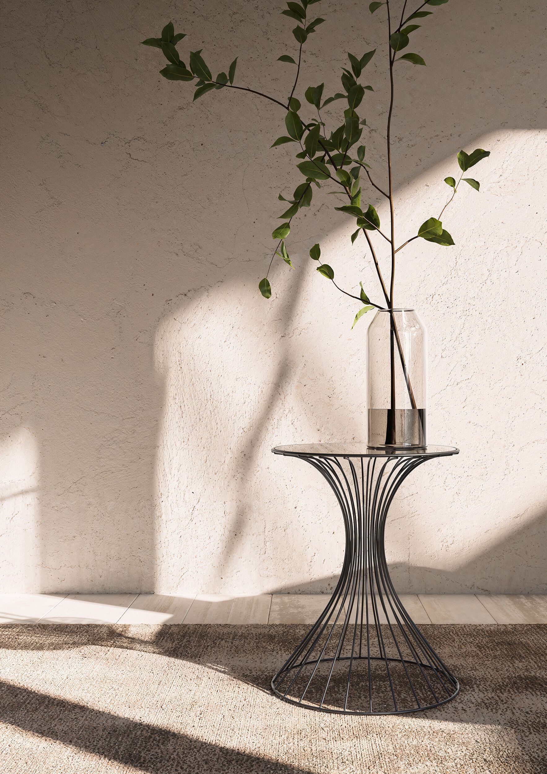 Журнальный столик из железа и стекла Pipedesign Glass ARCH-00032193 - Вид №1