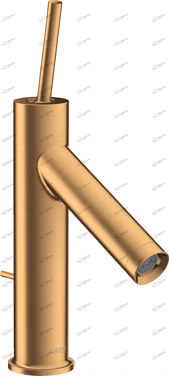 10111250 Смеситель для раковины 90, однорычажный, со стержневой ручкой и сливным гарнитуром AXOR STARCK