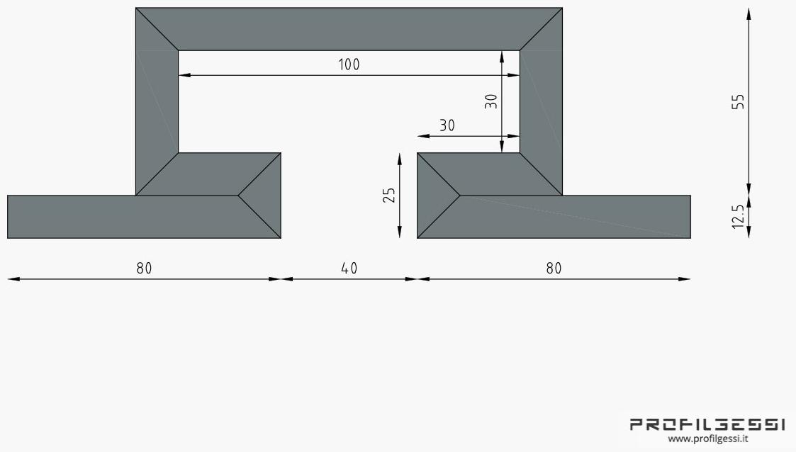 Profilgessi Плоский светодиодный профиль 2 источника Illuminazione sun-id-1402670 - Вид №3