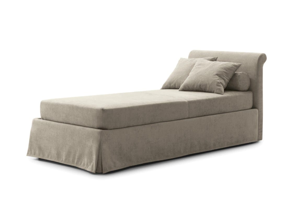 Односпальная кровать с изголовьем и фасонной боковой панелью Bolzan Perla ARCH-00081678 - Вид №1