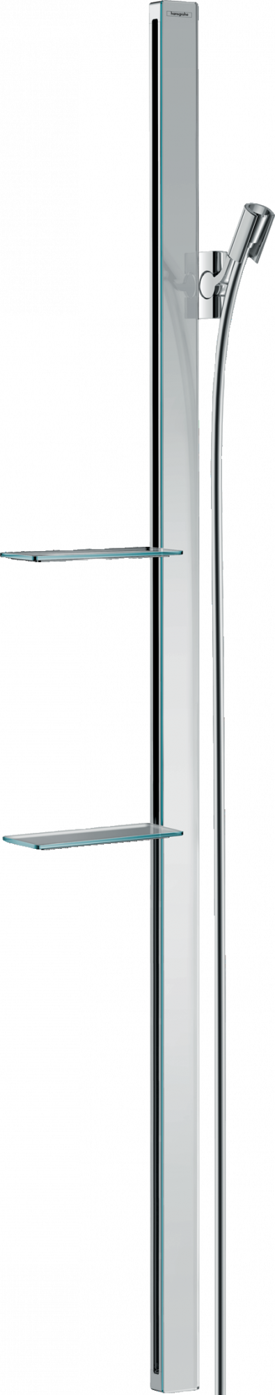 27645000 Unica Душевая штанга E 150 см со шлангом Isiflex 160 см и полками Hansgrohe 
