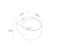 L312T0R1V1.100 Подвесная раковина круглая A. e T. Italia IDEA Белый глянцевый AeT ITALIA - Вид №4