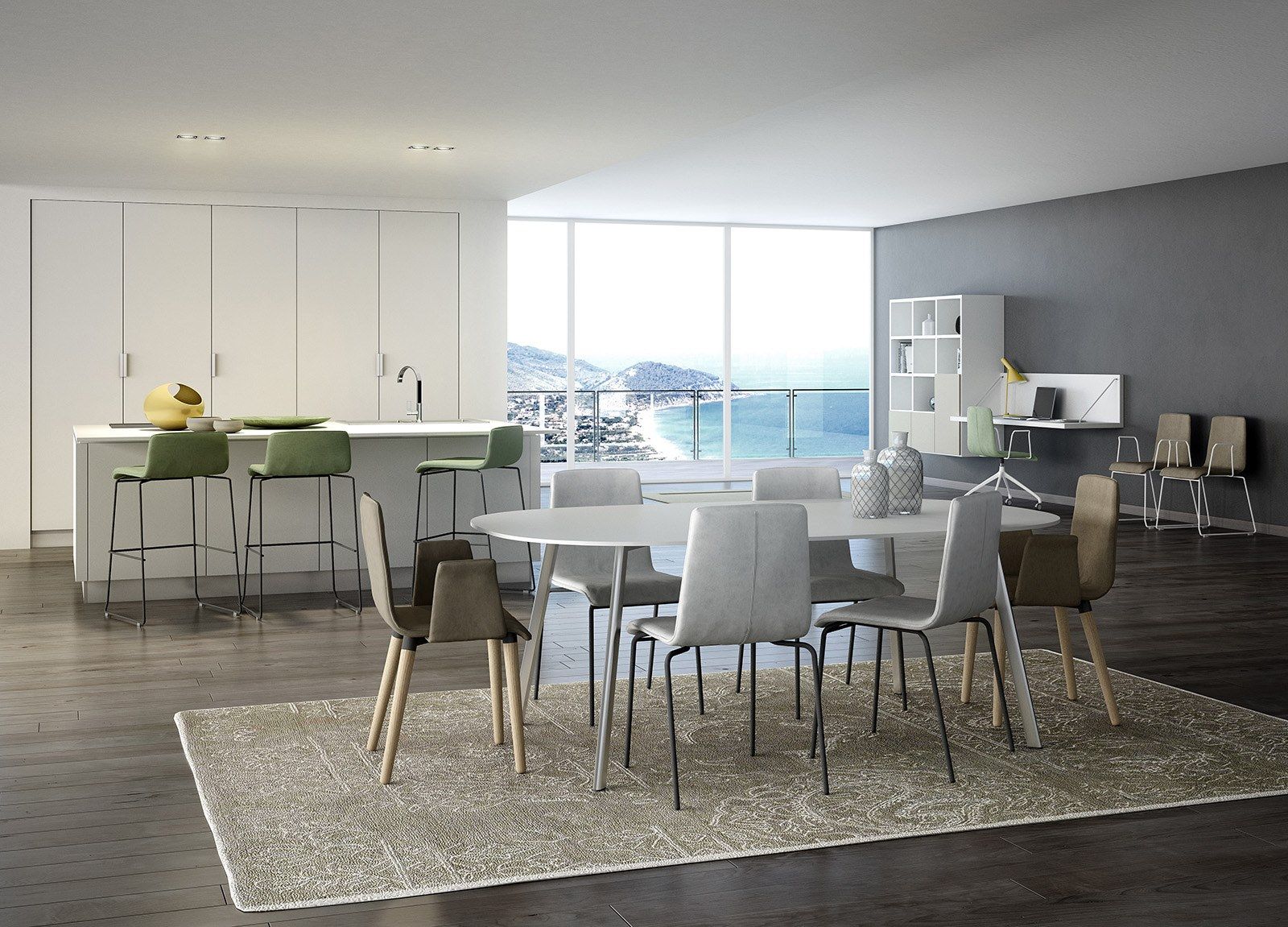 Штабелируемый стул из ткани Leyform Zerosedici ARCH-00081431 - Вид №1