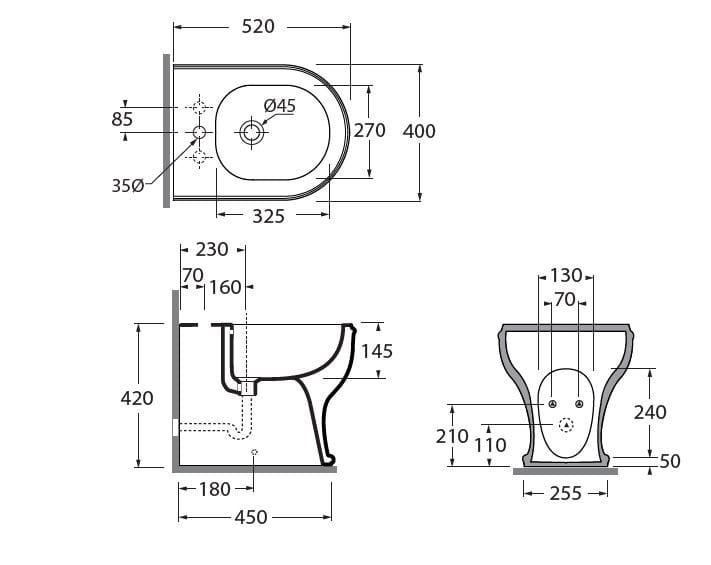 Напольное биде Azzurra Ceramica CHARME ARCH-00088835 - Вид №1