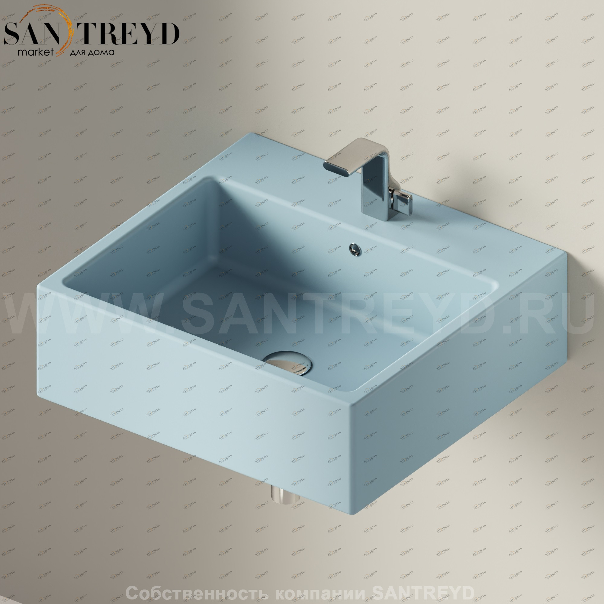 5052.5014 Подвесная раковина настенная прямоугольная Ceramica Flaminia Acquagrande