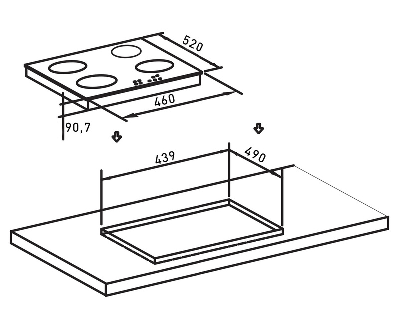 9136646 Газовая варочная поверхность Oasis P-3SBM STDN-0005627 - Вид №6