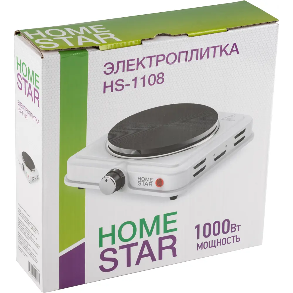 Электрическая настольная плита Homestar HS-1108 21.1 см 1 конфорка цвет белый 89342862 STLM-2184052 Santreyd  - Вид №4