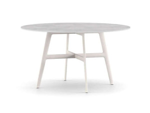 Круглый садовый стол с керамической столешницей