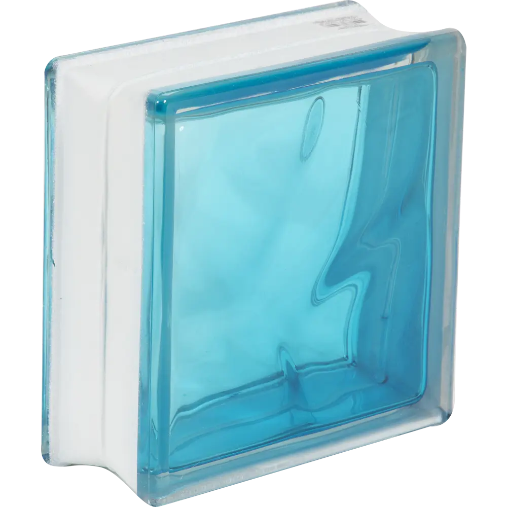 Стеклоблок Богема Волна цвет ярко-бирюзовый VITRABLOCK STLM-2019134