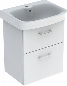 9616531001 Комплект умывальника IDO Glow Square с основанием для умывальника, с двумя ящиками, W = 560 мм, W1 = 560 мм, T = 372, темно-коричневый