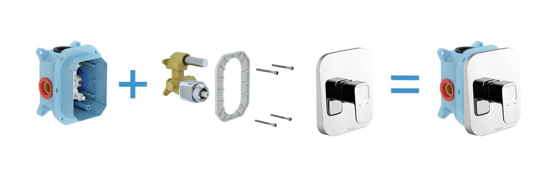 Смеситель встроенный для душа без переключателя для R-box TD 066.00 Ravak X070071 - Вид №1