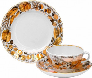 10642752 Императорский фарфоровый завод Набор из 3пр "Мой сад" "Тюльпан" Фарфор