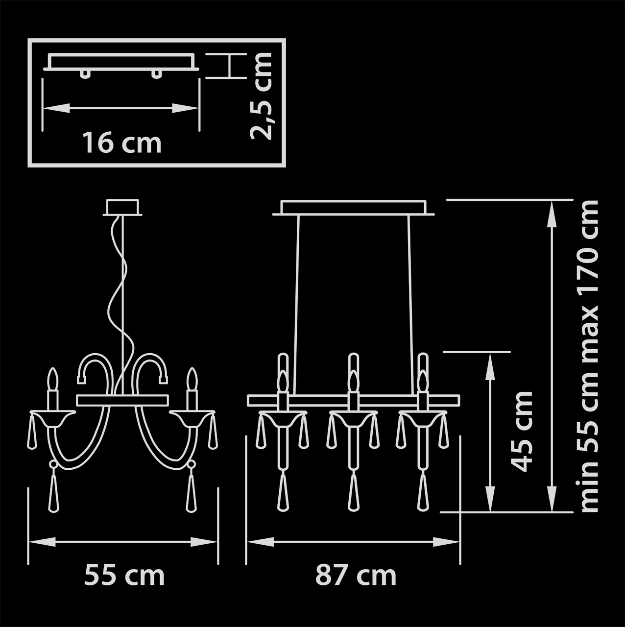 Подвесная люстра Lightstar Corno 821160 LIGHTSTAR ДИЗАЙНЕРСКИЕ, CORNO 056099 Хром  - Вид №1