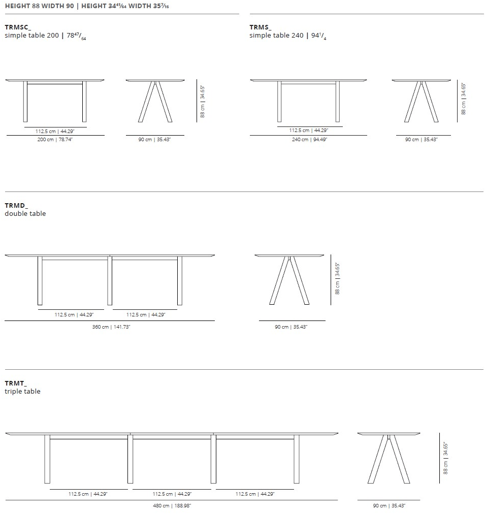 Viccarbe Прямоугольный стол из дуба Trestle sun-id-1436958 - Вид №15