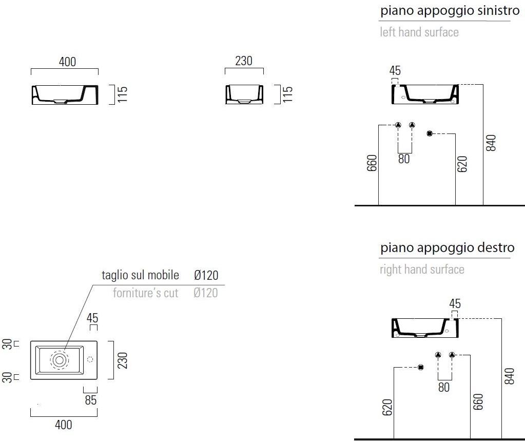8984011 Накладная раковина на столешницу  овальная GSI ceramica Kube - Вид №3