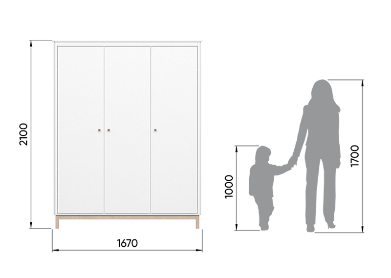 Шкаф трехдверный Classic молочный ELLIPSE ELLIPSE CLASSIC 351706 Молочный Santreyd  - Вид №4