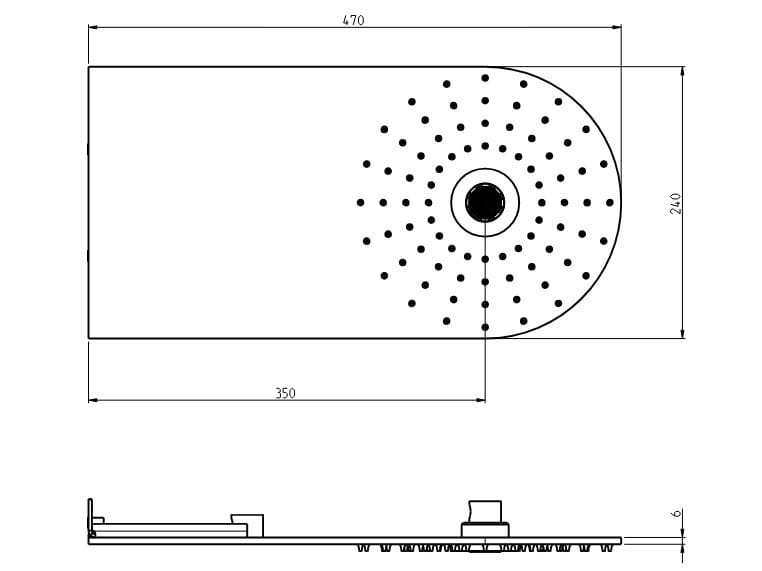 Настенная душевая головка с системой защиты от накипи Rubinetterie Frattini душевые ARCH-00112985 - Вид №2