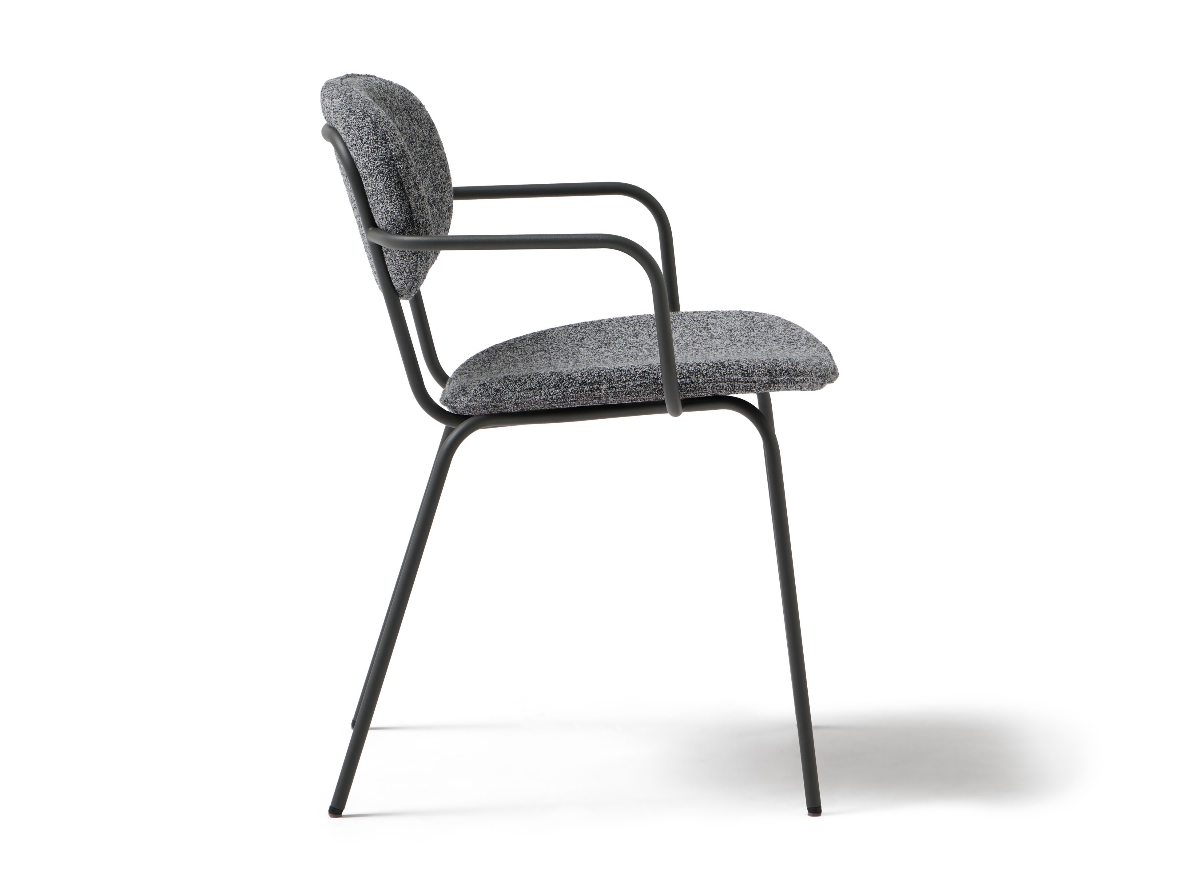 Мягкий тканевый стул с подлокотниками MOBLIBERICA Silueta ARCH-00108279 - Вид №3