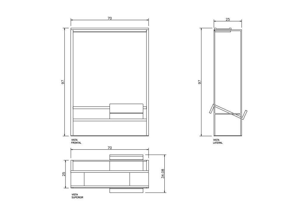 Шкаф для ванной комнаты Vallvé LUMI ARCH-00126152 - Вид №2