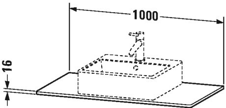 XS060E08989 XSquare Консоль Фланелево-серый глянцевый лак Duravit - Вид №1