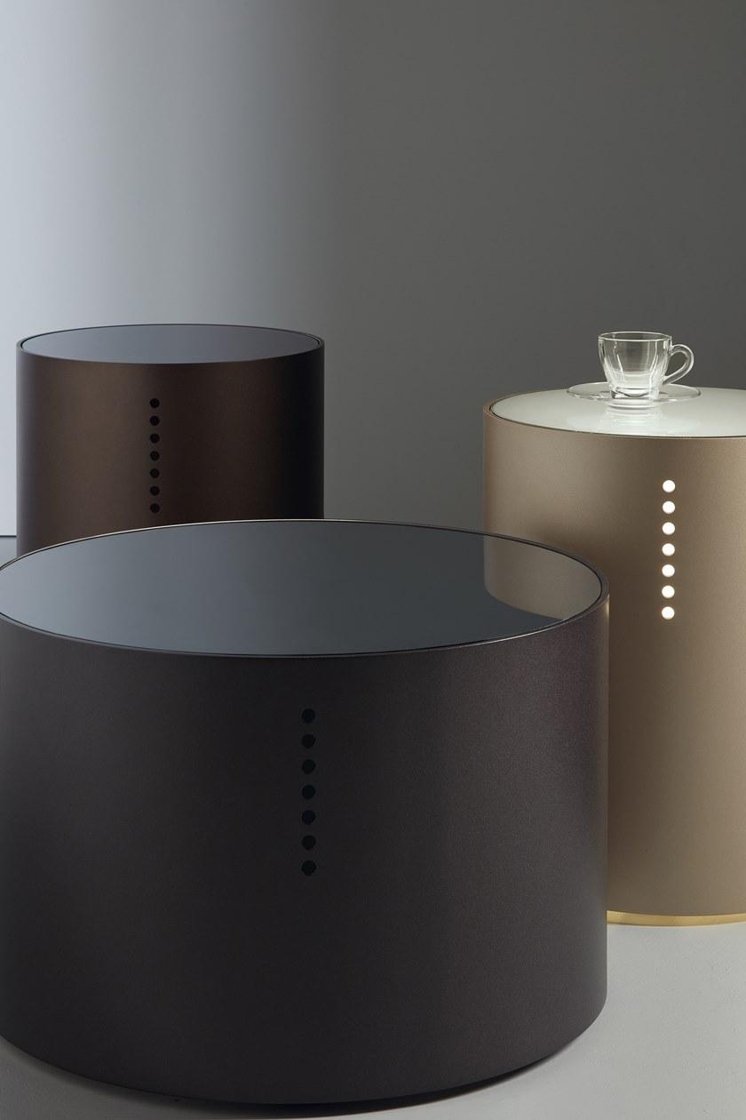 ACERBIS Круглый журнальный столик из металла и стекла с задней подсветкой sun-id-1509275 - Вид №3