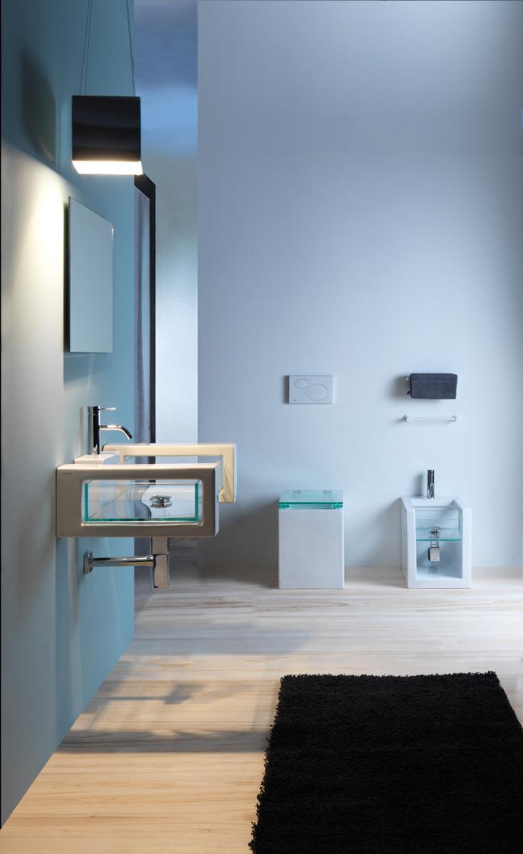 GLLACOL120FS1 Напольная раковина стоящая GSG CERAMIC GLASS - Вид №3