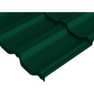 Металлочерепица 0.5 мм ГОСТ 720x1180 мм RAL 6005 зеленый