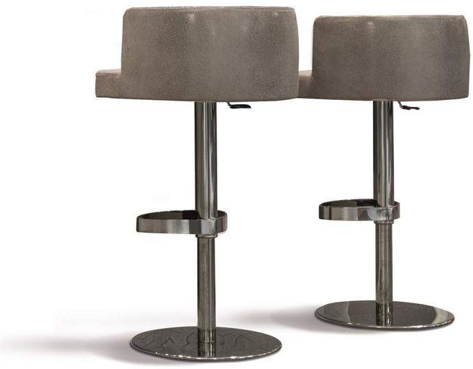 Longhi Поворотный кожаный табурет с подставкой для ног Loveluxe 2014 – royal collection U 140 - Вид №3