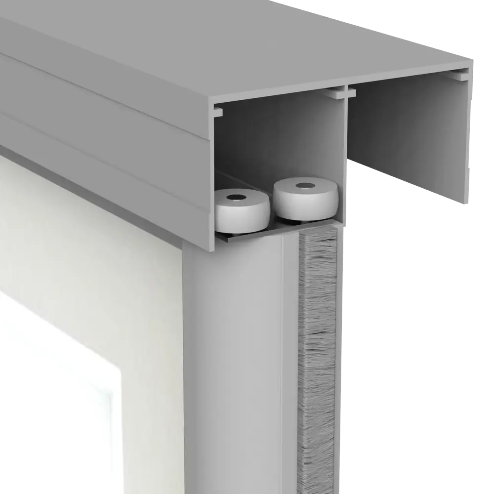 Дверь-купе KONSENSA 255.5x90.4 см с зеркалом профиль матовое серебро STLM-2185799 - Вид №4