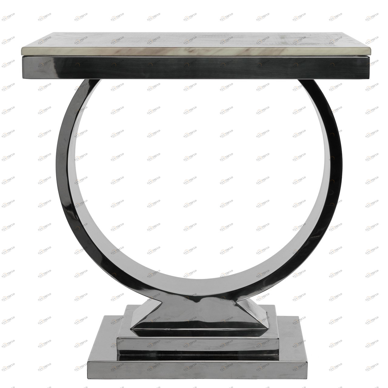 Приставной столик белый на стальном основании 60 см Donna ДОМАШНЯЯ ОБСТАНОВКА SKY 045155 Белый Santreyd