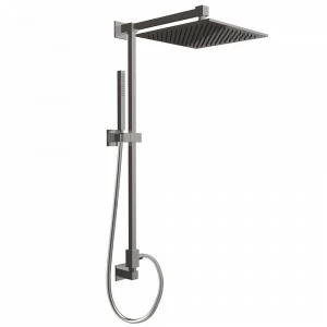 Graffio Душевая колонна из латуни, подключение к стене, стальная квадратная душевая лейка GIPZY 300 × 300 мм, одноструйный латунный душ DADO, гибкий шланг ULTRAFLEX 150 см. <br /> Также доступен с внешним подключением (CD101-01). </p> CD101