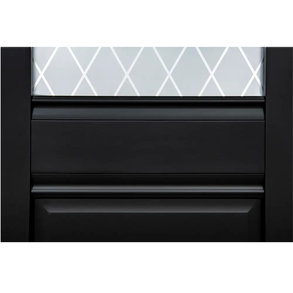 Дверь межкомнатная со стеклом Классико-43 70x200 см Hardflex черный с замком и петлями 85486311 STLM-2023419 PORTIKA  - Вид №2