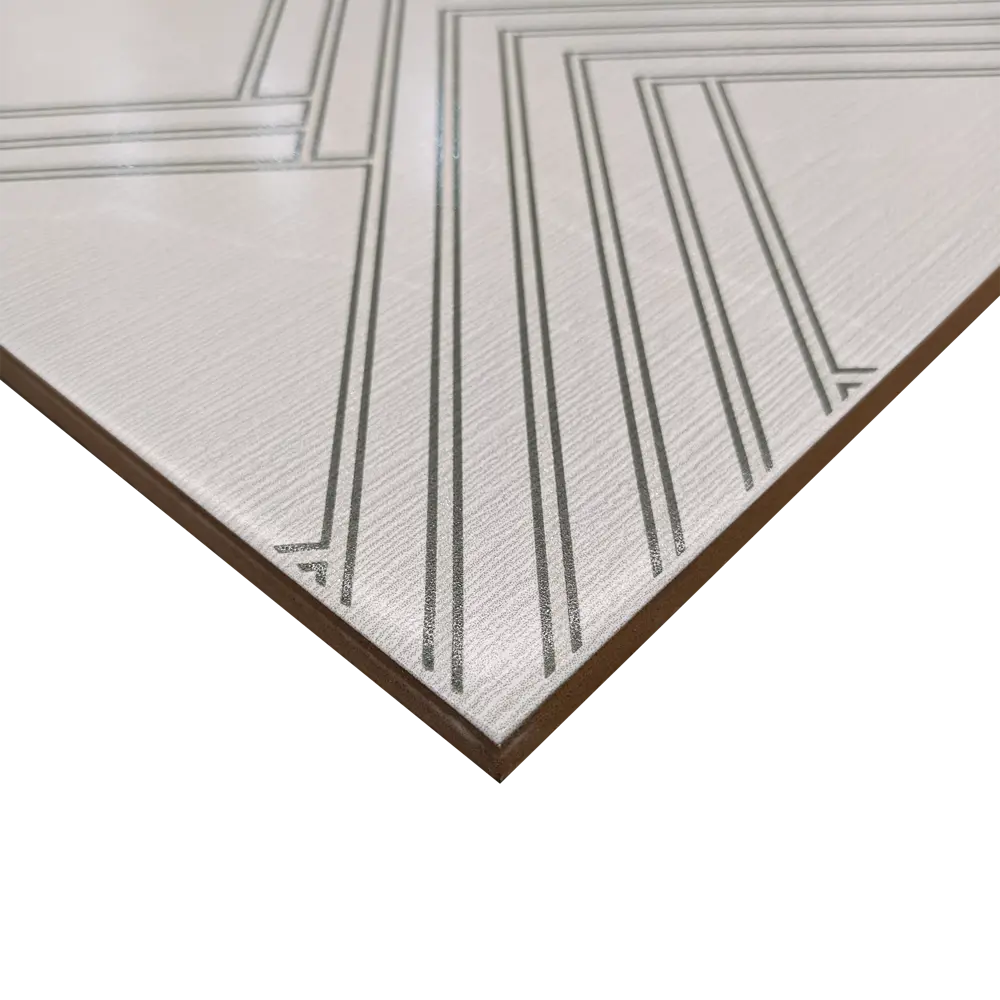 82825667 Декор настенный Azori Hygge Light Cristall 31.5x63 см матовый камень цвет белый зигзаг STLM-0947462  - Вид №2