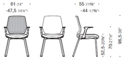 Мягкое сетчатое офисное кресло с подлокотниками ESTEL GROUP FIRST ARCH-00139077 - Вид №4