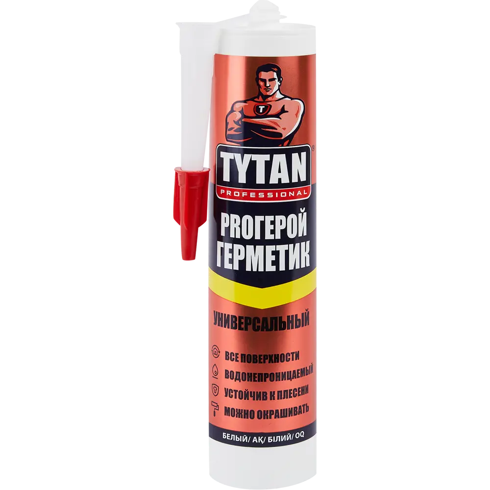 Герметик силиконовый Tytan Professional Proгерой универсальный белый 280мл STLM-2070775