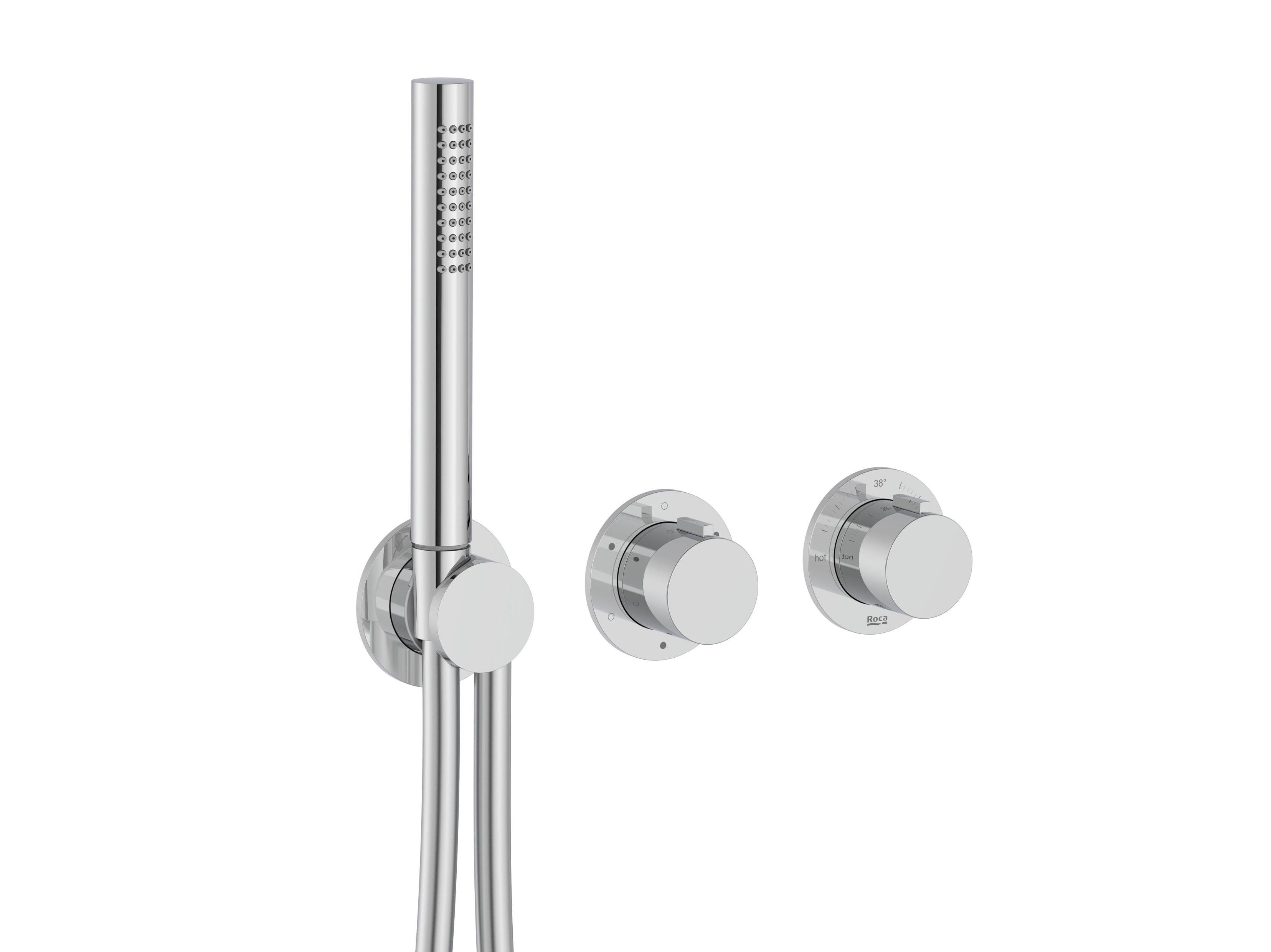 Латунный встраиваемый термостатический смеситель для душа с ручным душем Roca T_Multi ARCH-00123446