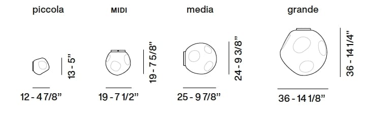 Настенный светильник / потолочный светильник из дутого стекла Foscarini Hoba ARCH-00103717 - Вид №4