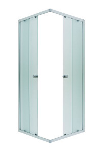 Б02547 Шторка для поддона IRIDA 80х80х185 хром 1 Marka 