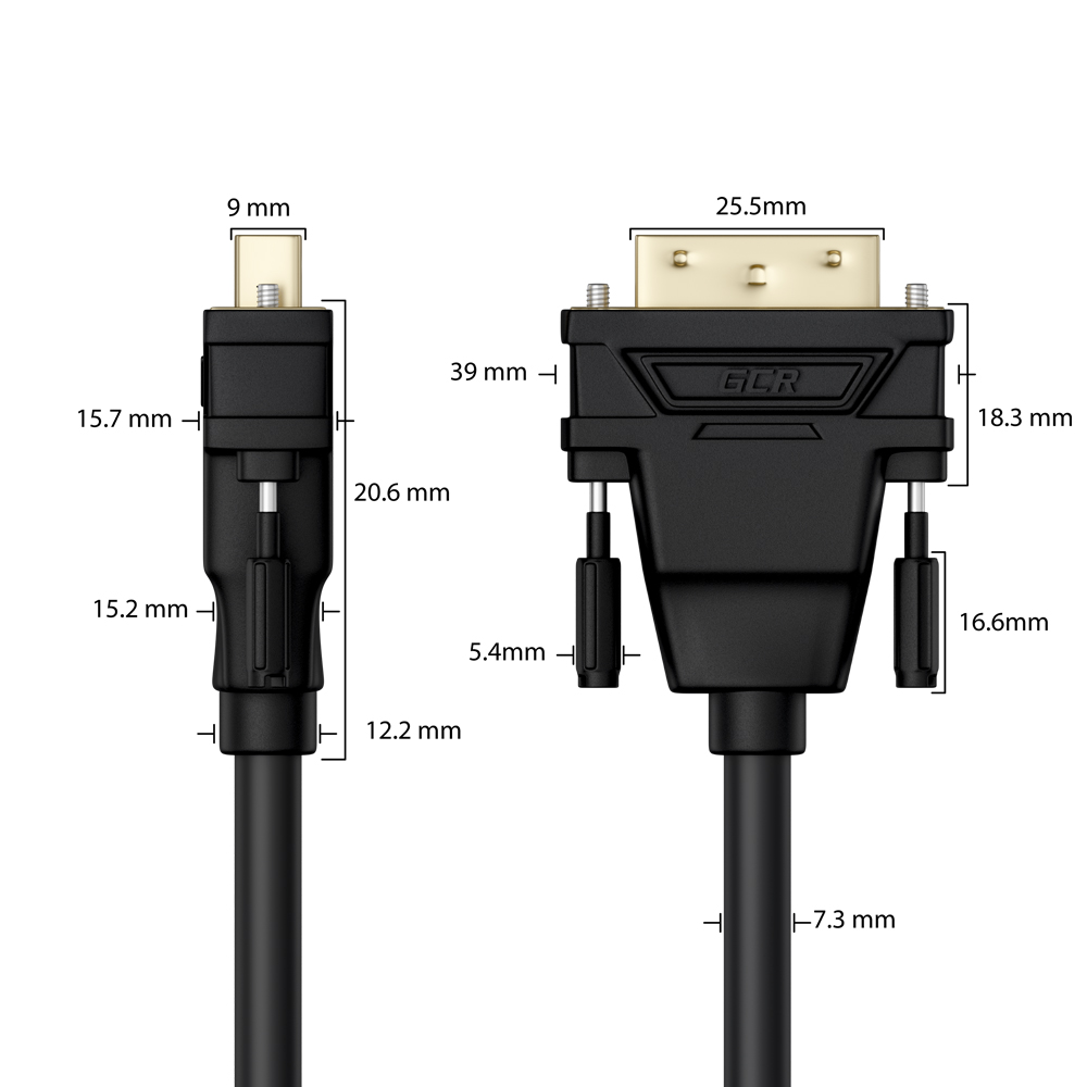 GCR-51510 кабель hdmi-dvi 15.0m черный, od8.0mm, 28/26 awg, позолоченные контакты, 19pin am / 24+1m am dual link, тройной экран, Greenconnect Santreyd  - Вид №4