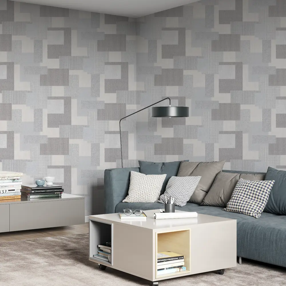 Обои флизелиновые Palitra Home Panels серые 1.06 м HC31141-41 84773384 STLM-2103461 - Вид №3