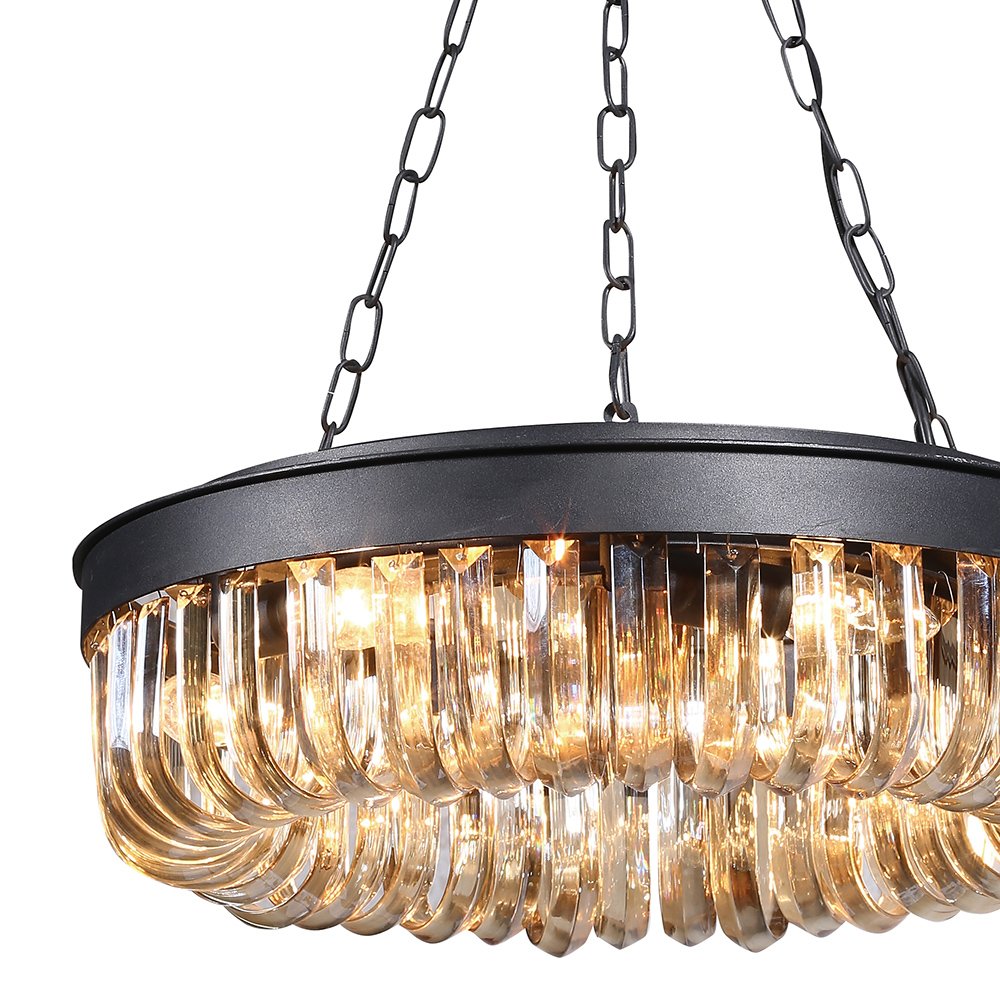 Подвесной светильник Crystal 5 black от Delight Collection KR0295P-5 DELIGHT COLLECTION ДИЗАЙНЕРСКИЕ 243676 Черный  - Вид №1