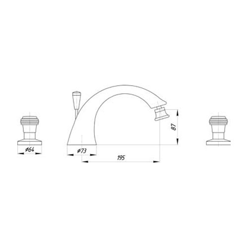 Смеситель MIGLIORE Axo Swarovski ML.AXO-625F.СR для биде - хром, на 3 отверстия ML.AXO-625F.CR - Вид №4