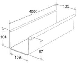 First Corporation Водосточный желоб прямоугольный серый First plast sun-id-1480351 - Вид №1