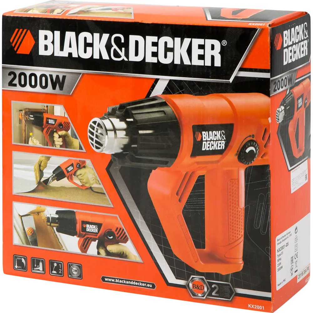 Фен технический Black&Decker KX2001-QS, 2000 Вт BLACK + DECKER STLM-2107654 - Вид №6