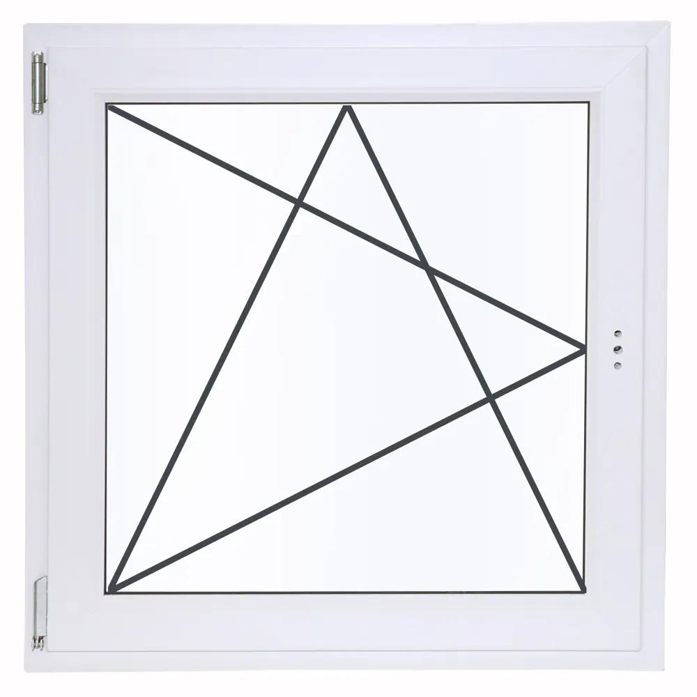 Пластиковое окно ПВХ Deceuninck одностворчатое 900x900 мм (ВхШ) однокамерный стеклопакет белый (с двух сторон) STLM-2160699