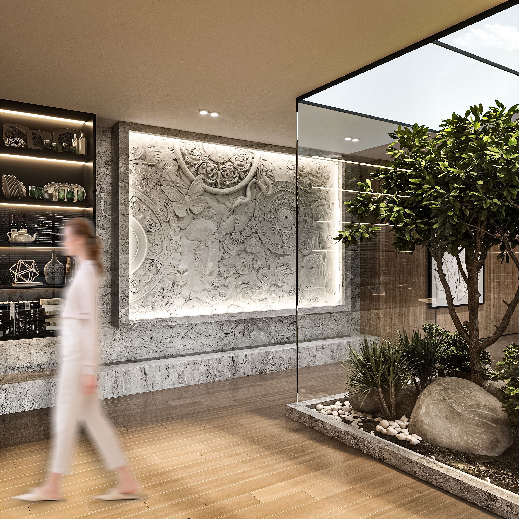 Трехмерная декоративная гипсовая панель WallDeco EDEN ARCH-00029840 - Вид №1